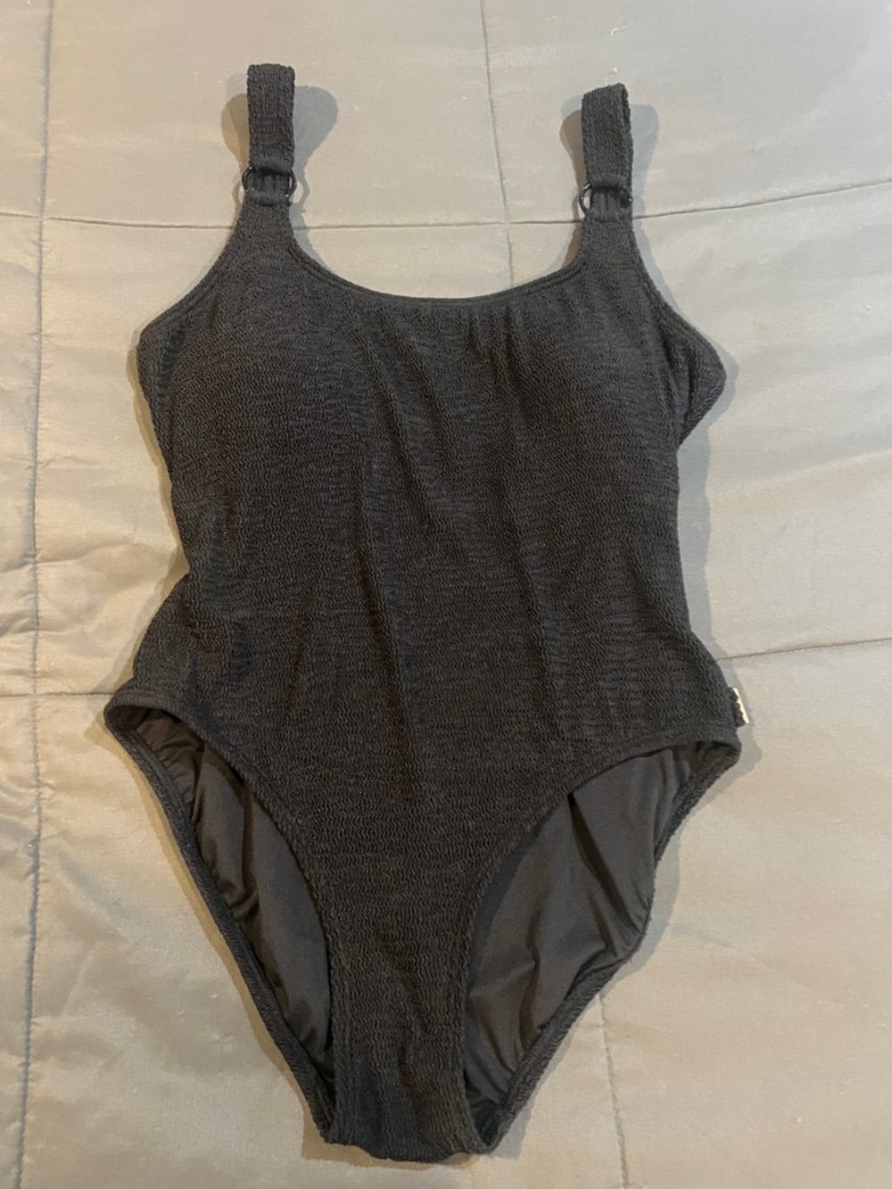 Vince Camuto Black Textured One-Piece Swimsuit